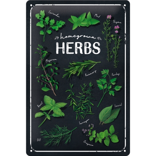 Metallskylt - Homegrown herbs i gruppen Landshopping.se / Hem & Hantverk hos Landshopping (10096_22357)