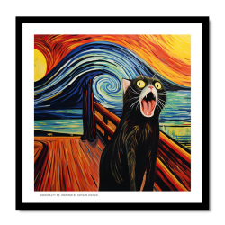 Inramad print (24X24 cm): Konstkatt 9 – Edvard Munch