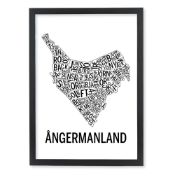 Inramad A4-poster: Ångermanland
