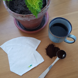 Kaffefilter av återvunnet tyg - ofärgat