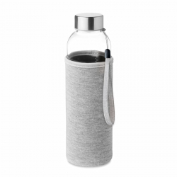Vattenflaska glas 500ml med gummihölje