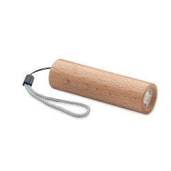 Uppladdningsbar ficklampa i bokträ