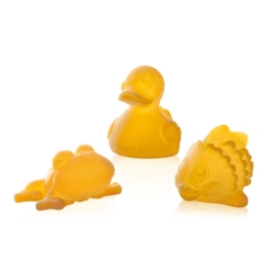 3 badleksaker i naturgummi - Hevea baby
