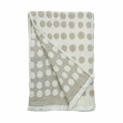 Pricktyg, pläd bomull, beige offwhite