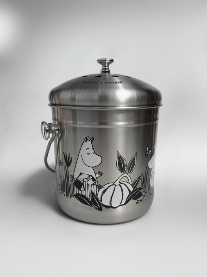 Mumin - hink för matuppsamling, Stainless Steel 4 liter - 