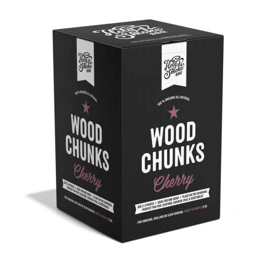 HOLY SMOKE BBQ SMOKE WOOD CHUNKS CHERRY 3 KG i gruppen Landshopping.se / Kök & Matlagning / Grilla hos Landshopping (10020_HSBBQ-3-SWCHER)