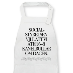 Förkläde: Kanelbulle – Socialstyrelsen (svart eller vitt)