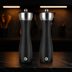 Salt- och pepparkvarn i presentförpackning, i par, salt och peppar ingår.